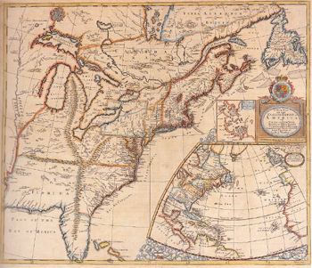 'A New Map of the English Empire in America,' Revised by John Senex, 1719.