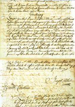 Naturalization of Simon Valentine, Merchant: an alien of the Jewish Nation, May 26, 1697 (facsimile)