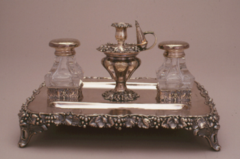 Desk set with ink stand belonging to Henry M. Phillips (1811-1884)