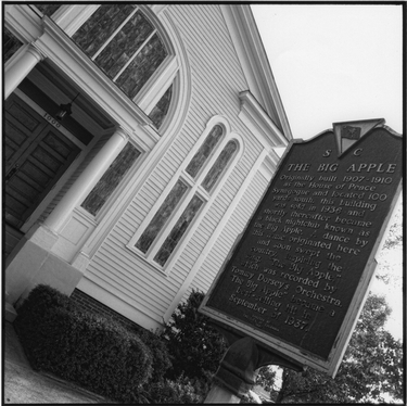 Photograph of the exterior of Beth Shalom's first synagogue