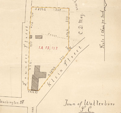 Plat map for 'Kleins Store Lot,' Walterboro, S.C., 1902 