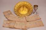 Tray with Eden Desine, Wimpel, Kiddush Cup